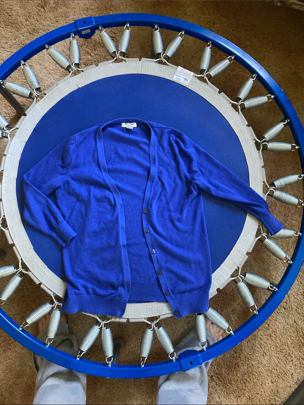 Old navy royal blue 3/4 sleeve button cardigan